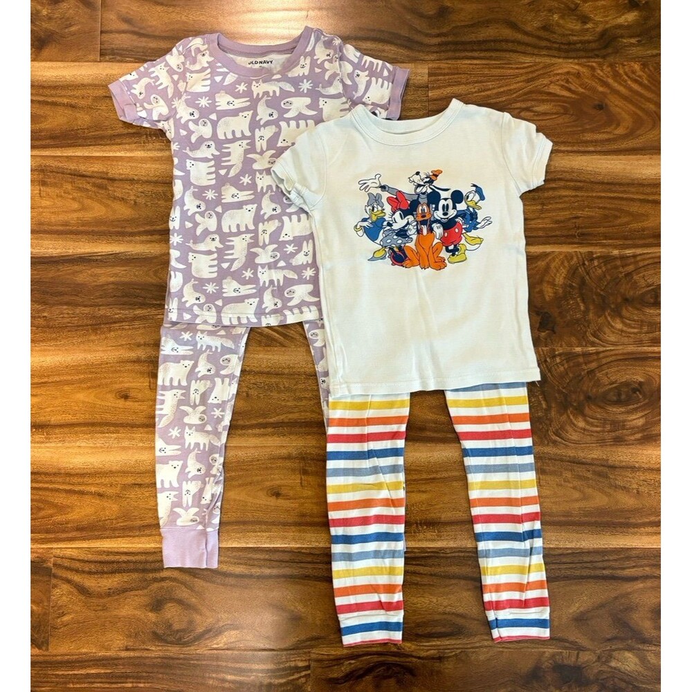 Gap & Old Navy Pajama Bundle, Winter Animals & Disney Mickey & Friends, Size 5T